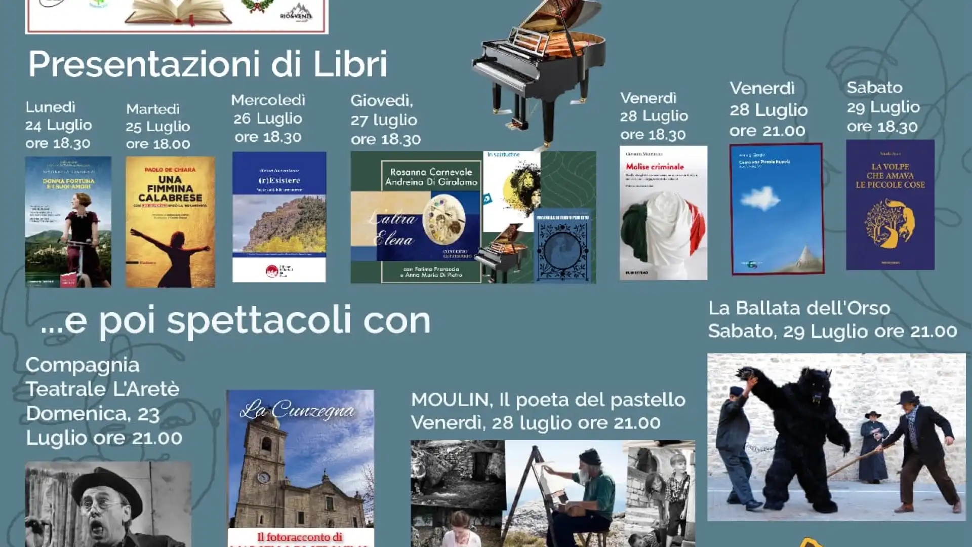 Rionero Sannitico: tutto pronto per la prima edizione de “La Settimana Del Libro”. Il programma completo della manifestazione culturale.